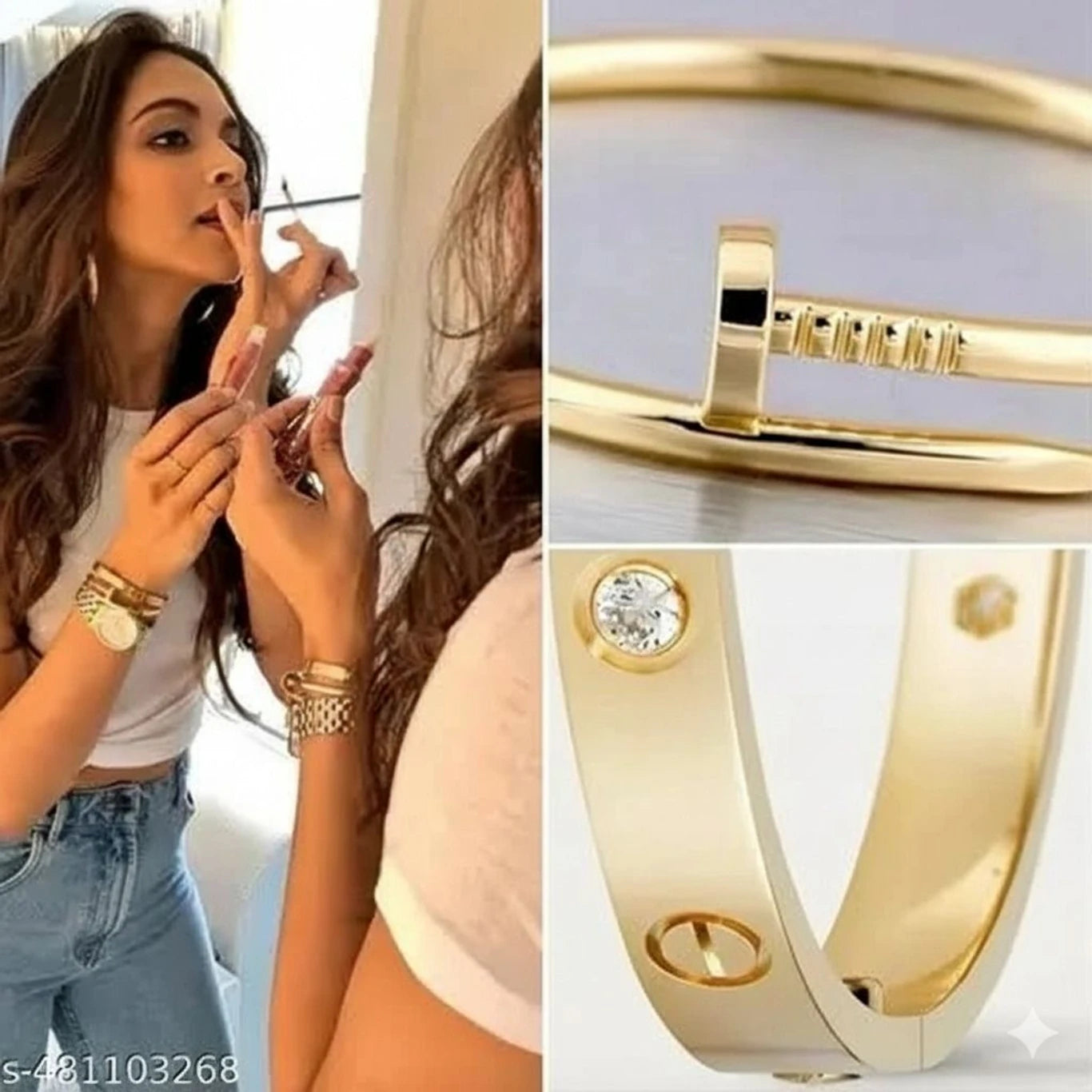 Luxury Gold Bracelet Stack Set – 3 Piece