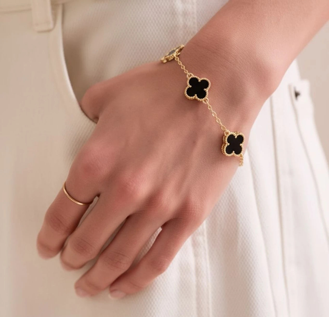 Luxury Gold Bracelet Stack Set – 3 Piece
