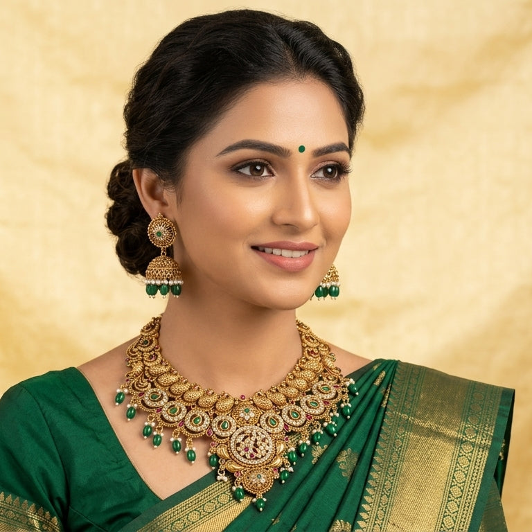 Royal Lakshmi Temple Heritage Necklace Set