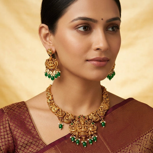 Divine Lakshmi Heritage Temple Necklace Set