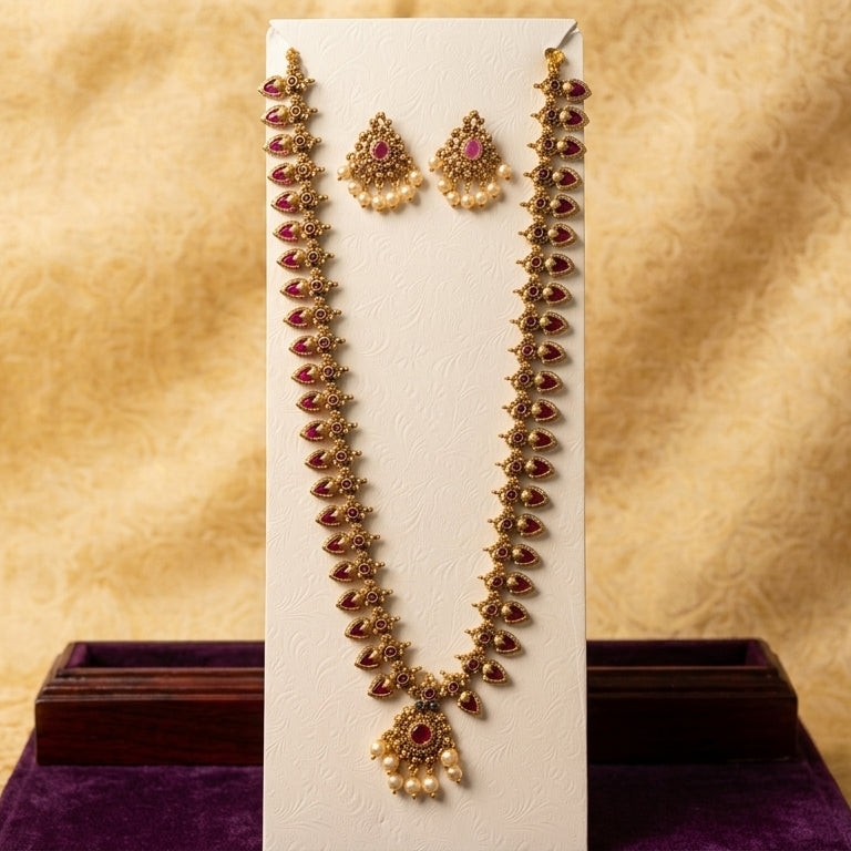 Royal Lakshmi Temple Necklace Set