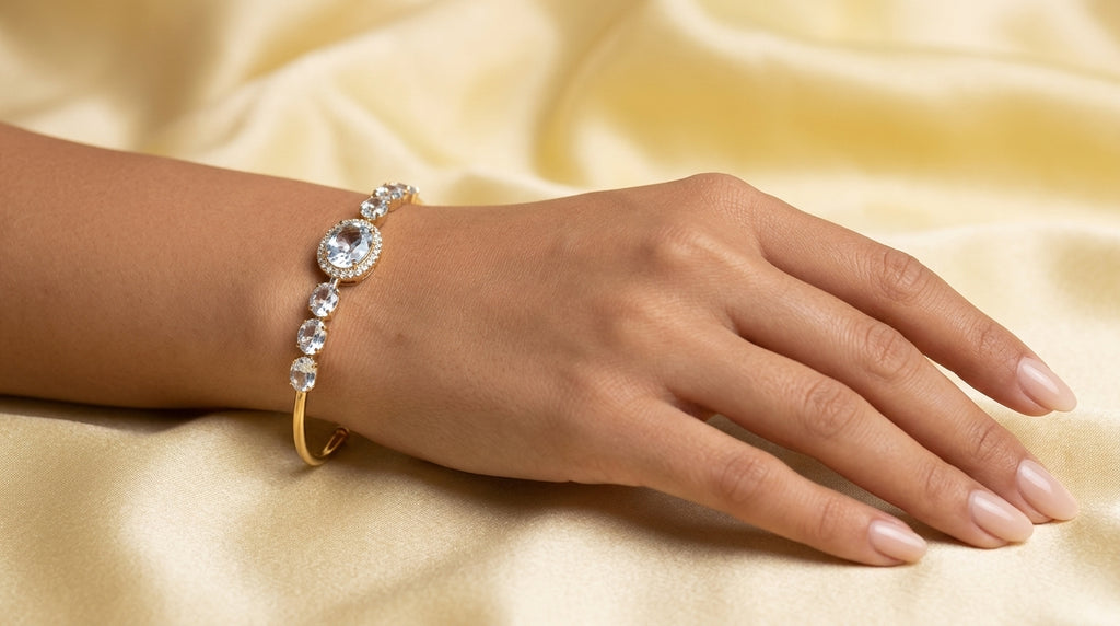 Celeste Crystal Open Cuff Bracelet