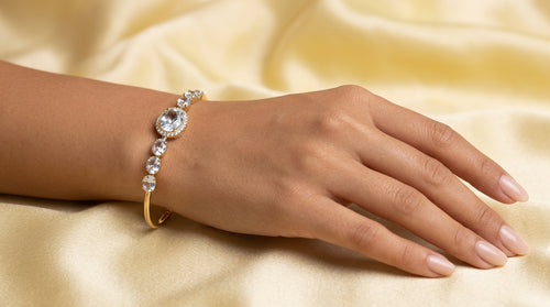 Celeste Crystal Open Cuff Bracelet