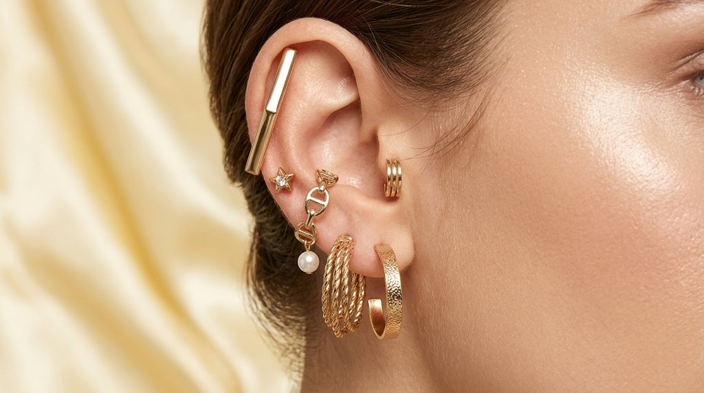 Premium Gold Style Multi Earring Combo Set