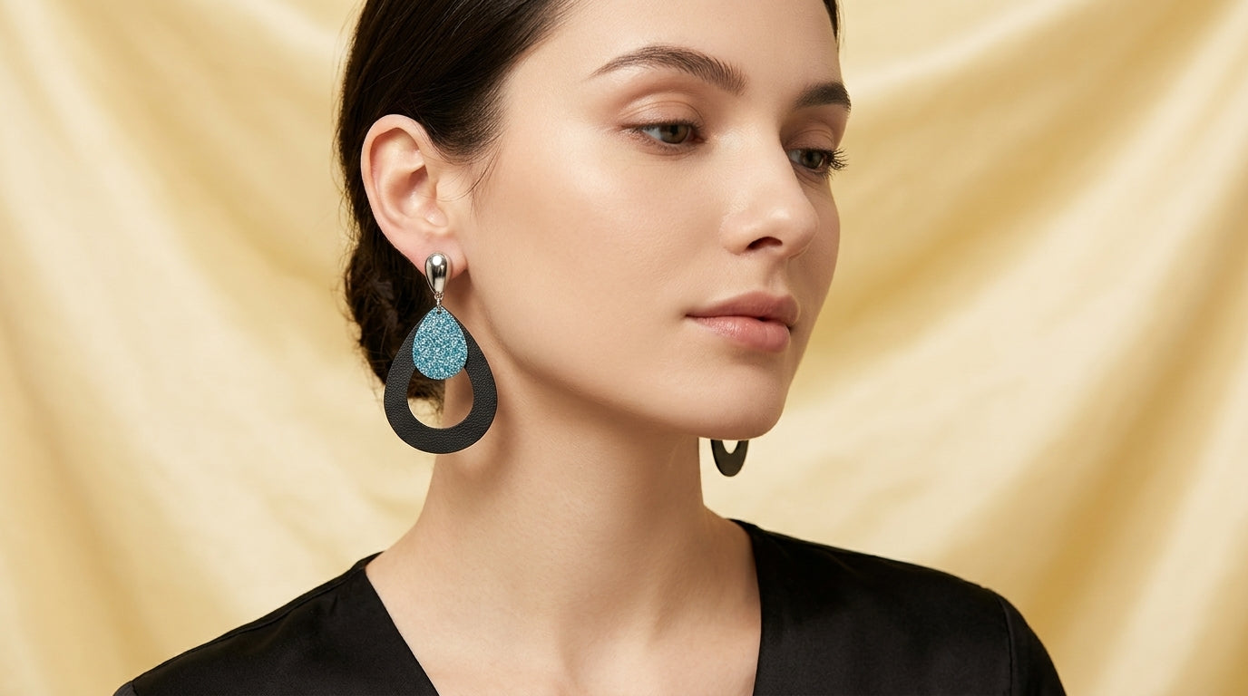 Black Aura Statement Earrings