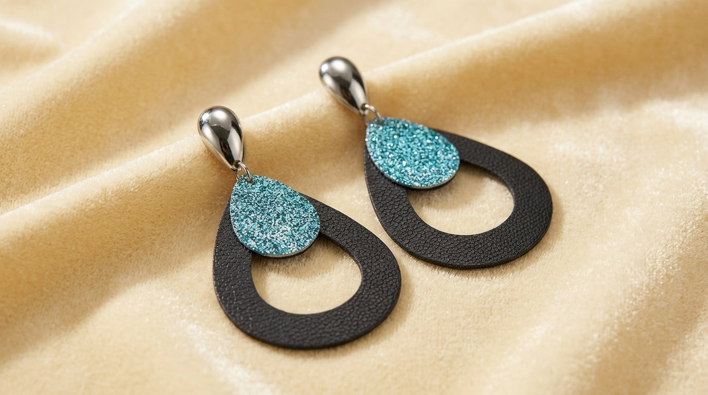 Black Aura Statement Earrings