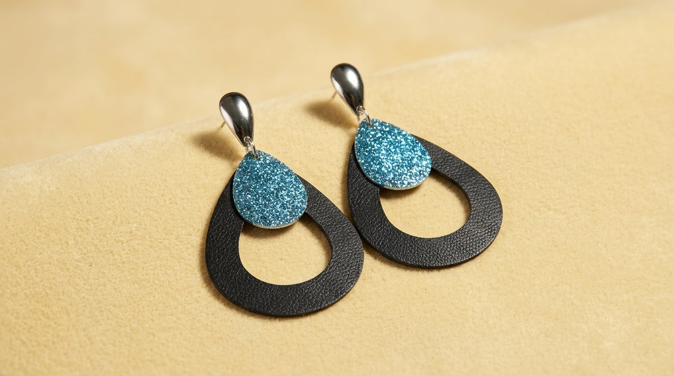 Black Aura Statement Earrings