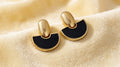 Navy Eclipse Statement Earrings