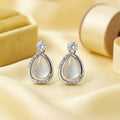 Silver Dewdrop Crystal Earrings