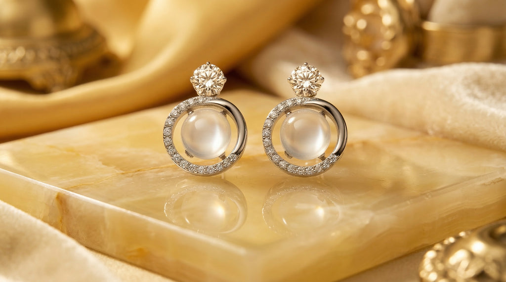 Silver Halo Pearl Radiance Earrings