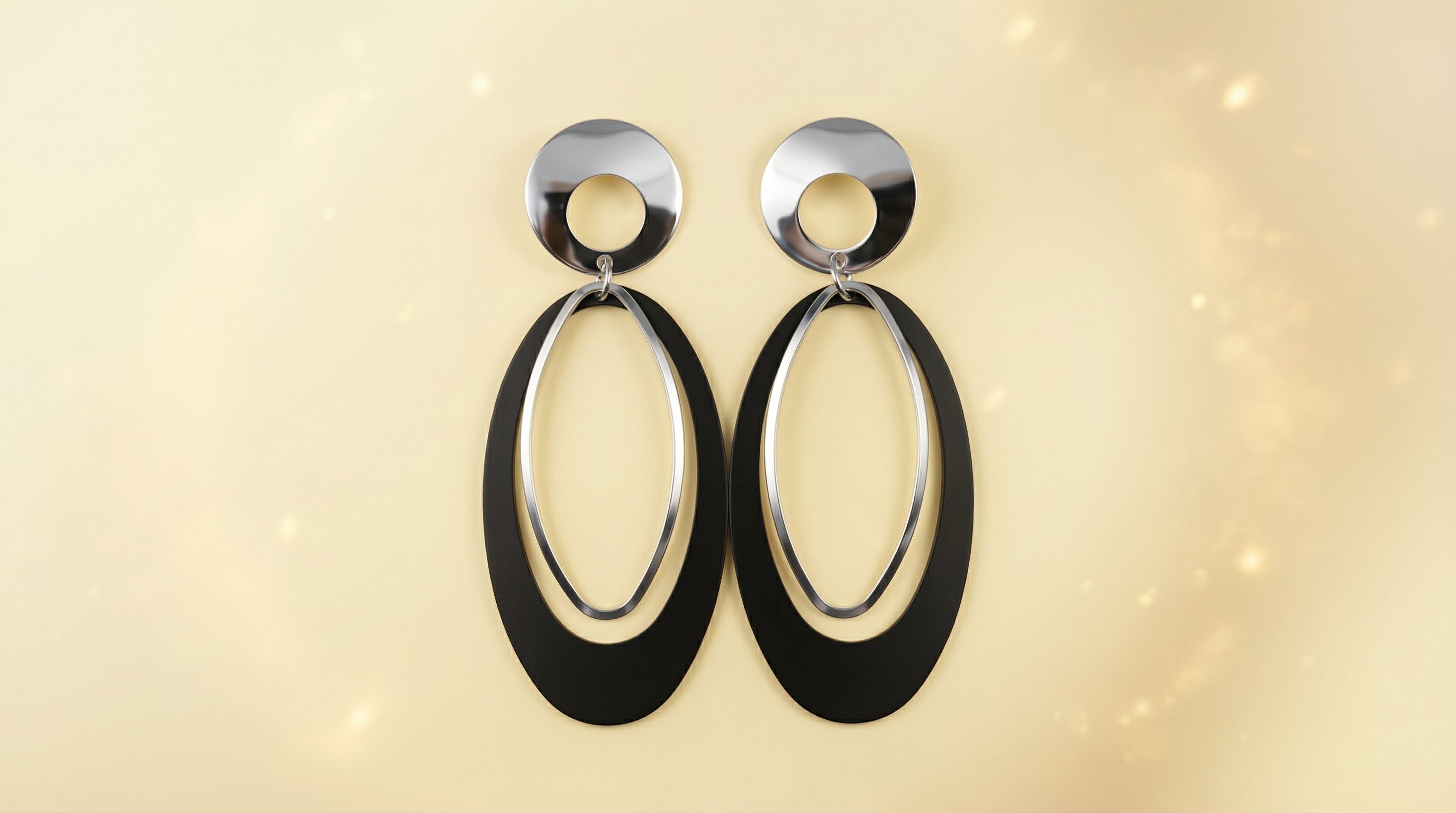 Oval shape earrings