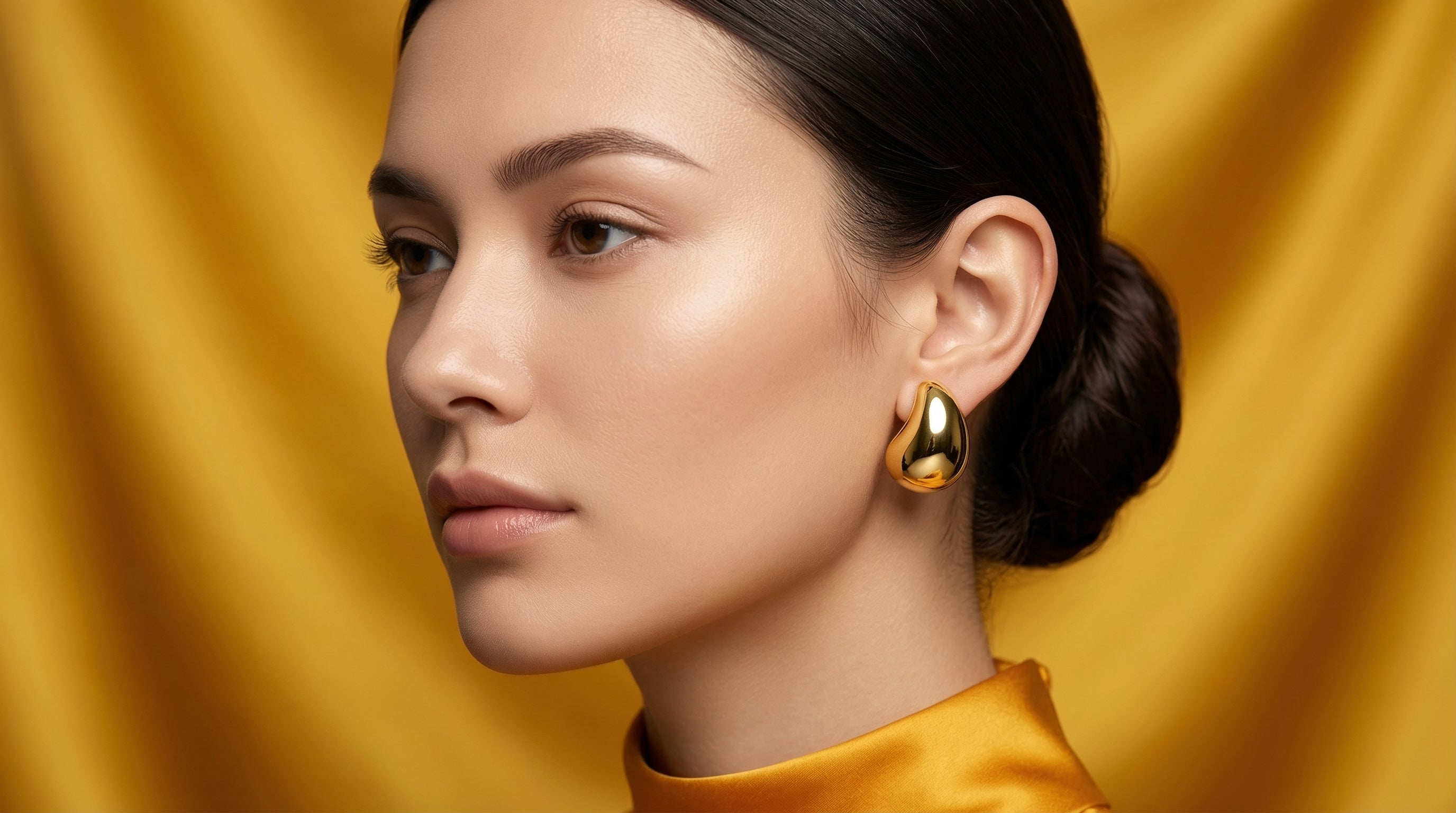 Molten Gold Sculpt Earrings