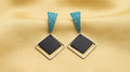Modern Geometric Square Drop Earrings