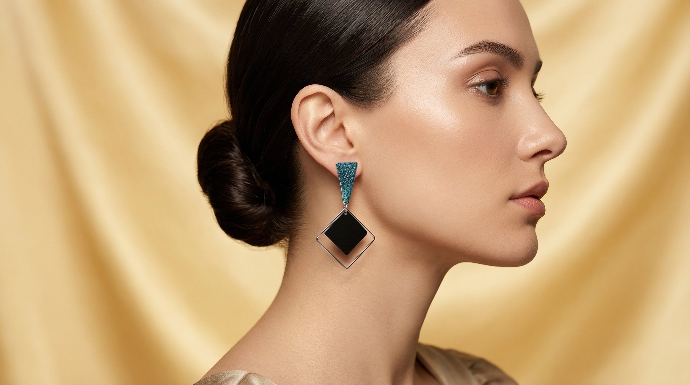 Modern Geometric Square Drop Earrings