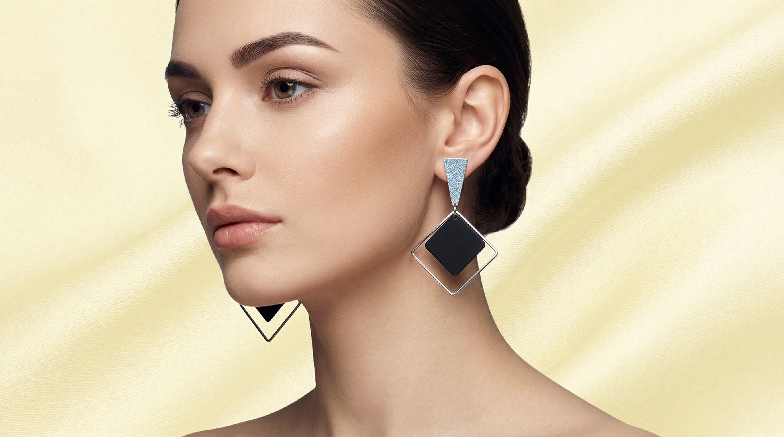 Modern Geometric Square Drop Earrings