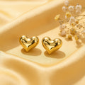 Gold Luxe Heart Studs