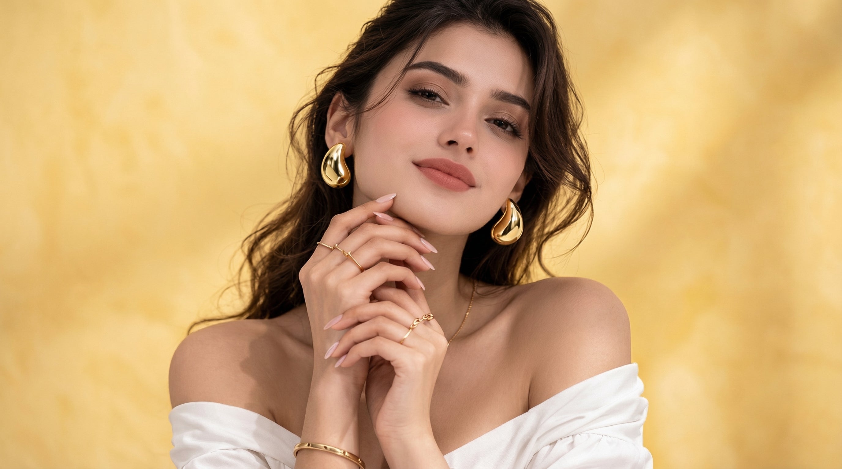 Molten Gold Sculpt Earrings