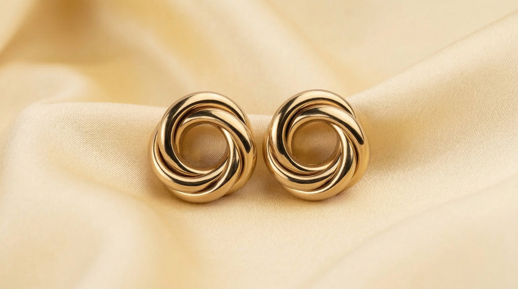 Golden Infinity Twist Studs