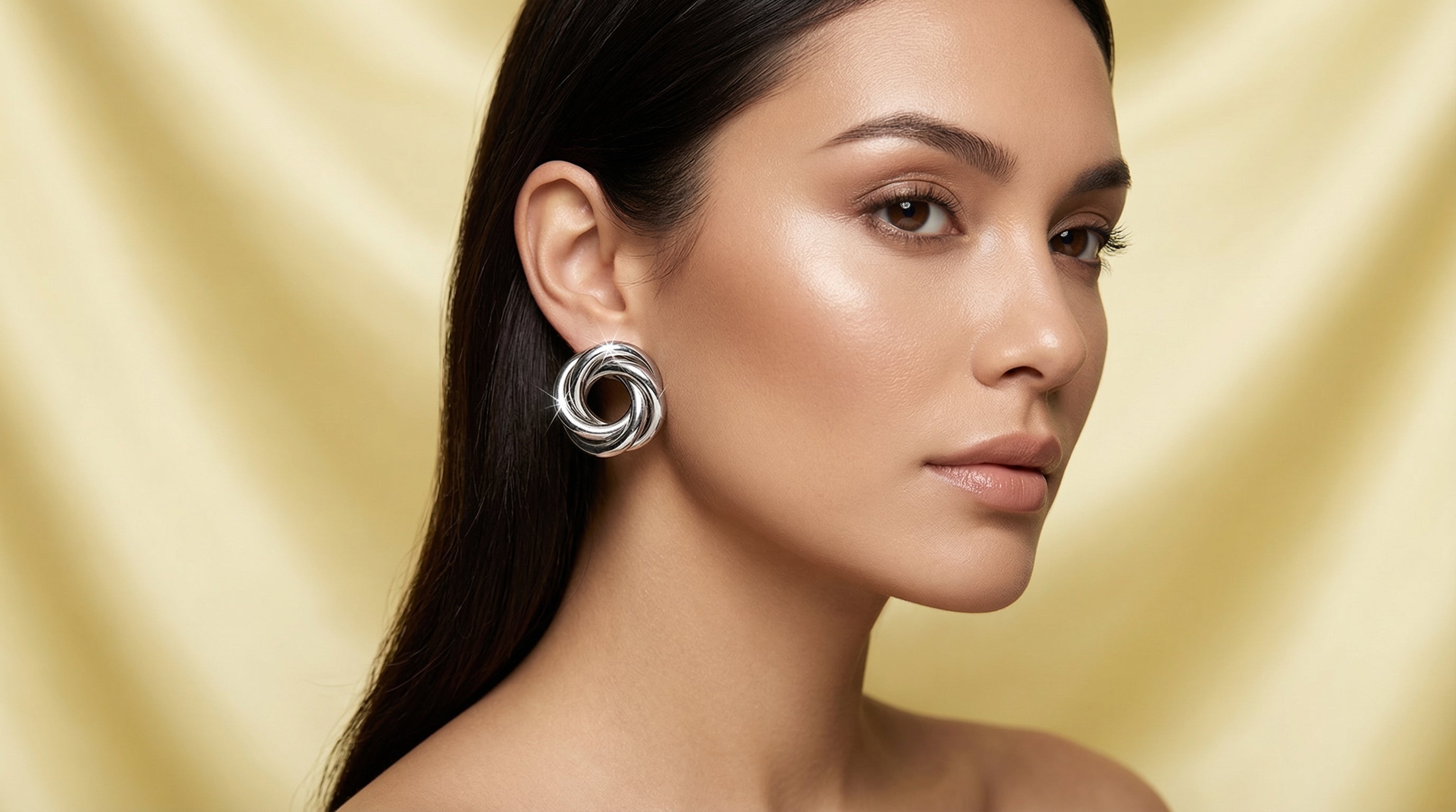 Silver Infinity Twist Studs