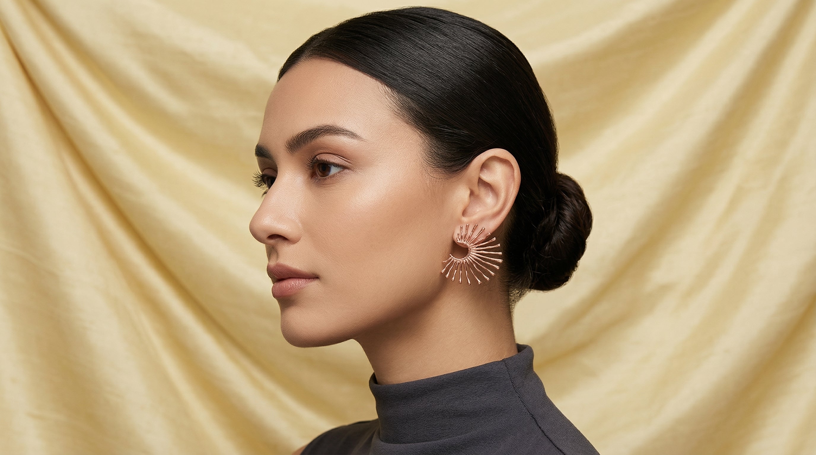 Rose Radiance Sunburst Earrings