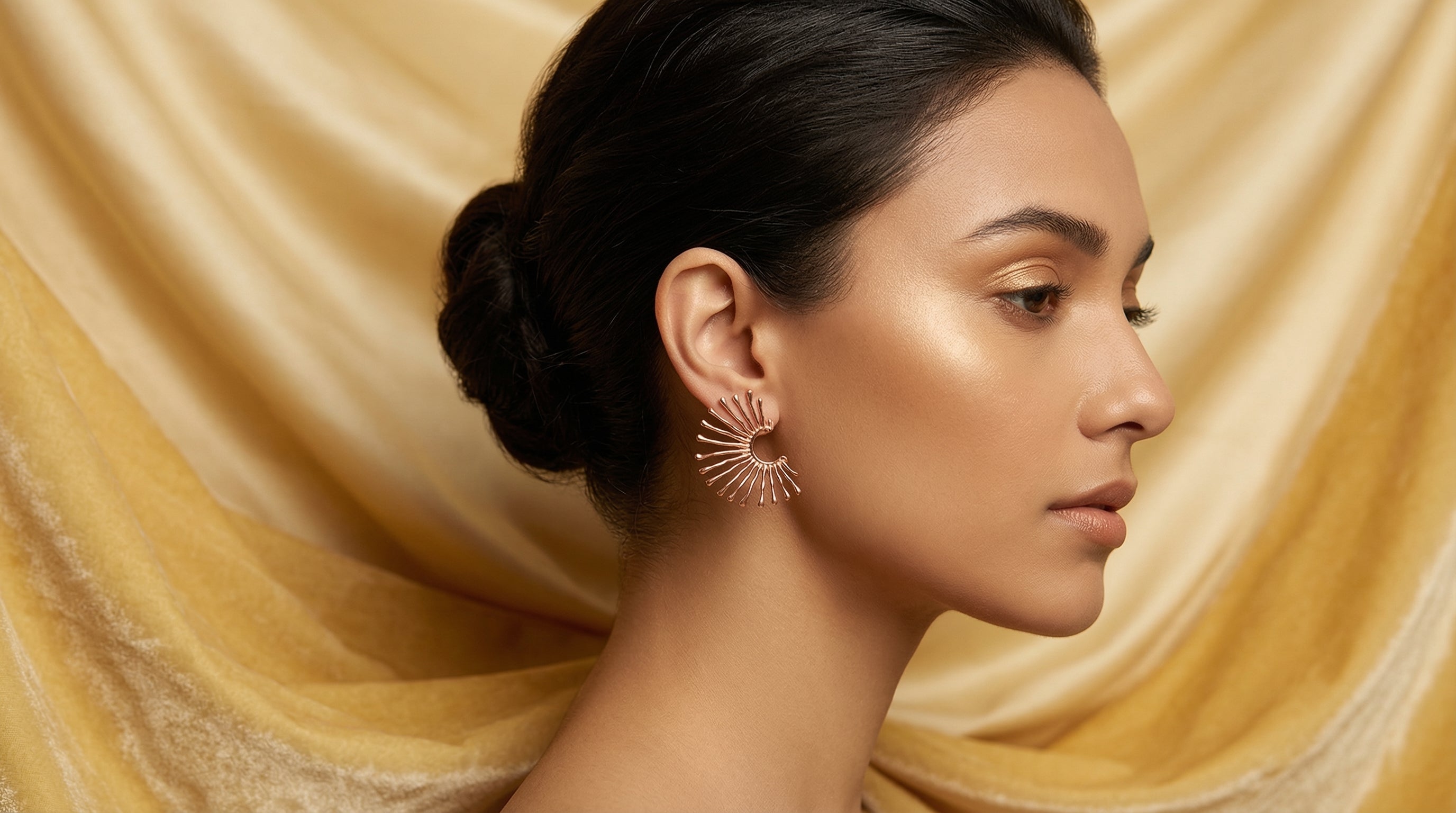 Rose Radiance Sunburst Earrings