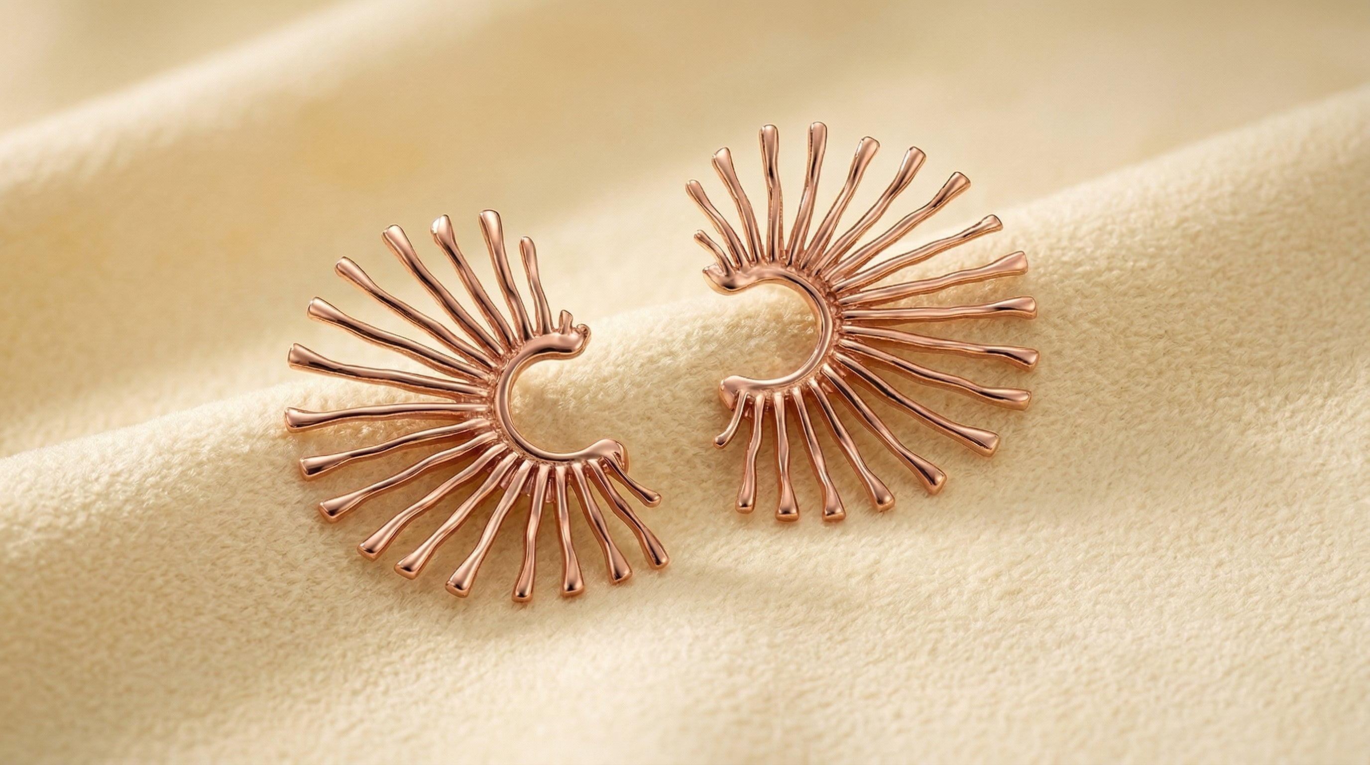 Rose Radiance Sunburst Earrings