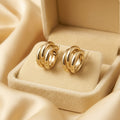 Golden Intertwine Hoop Earrings