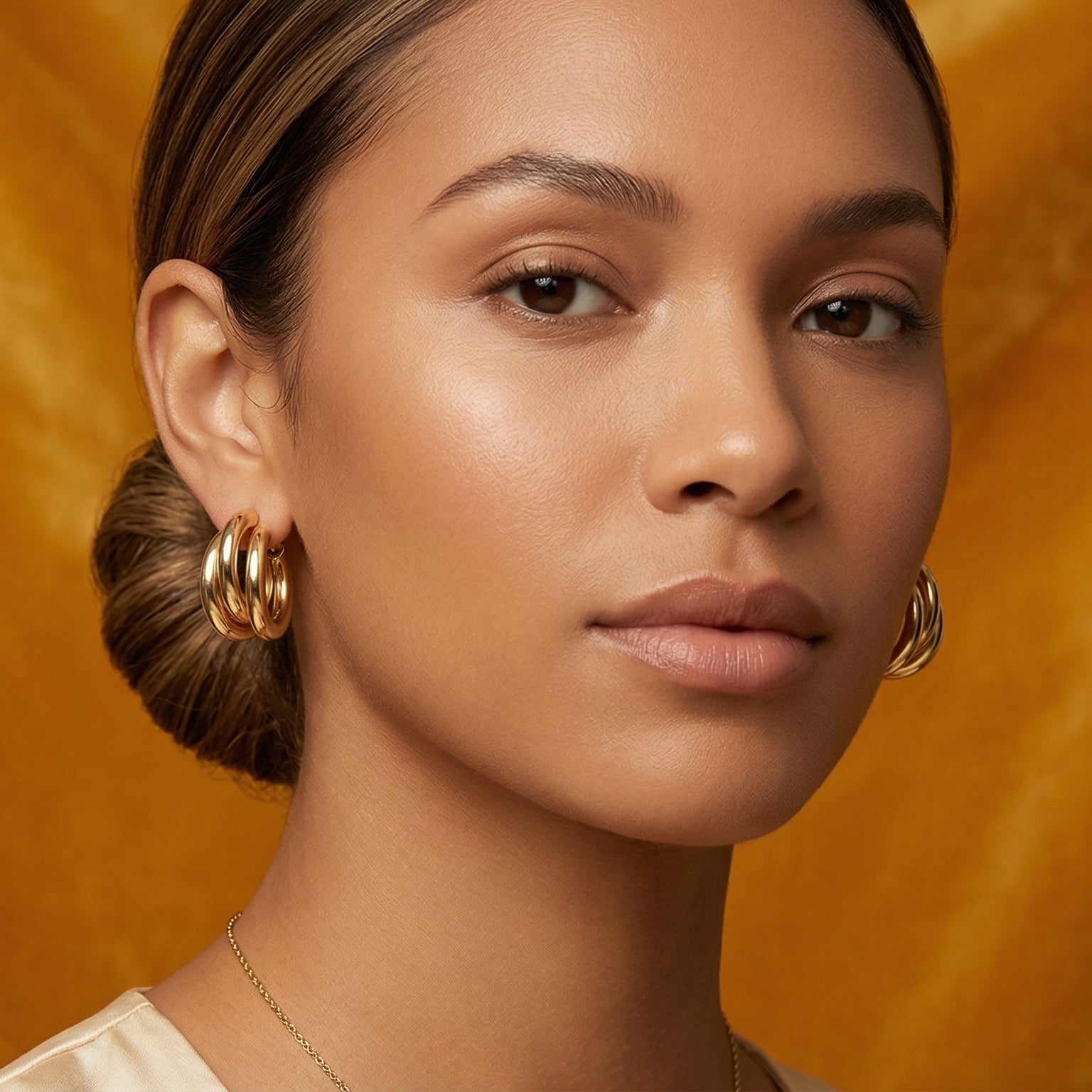 Golden Intertwine Hoop Earrings