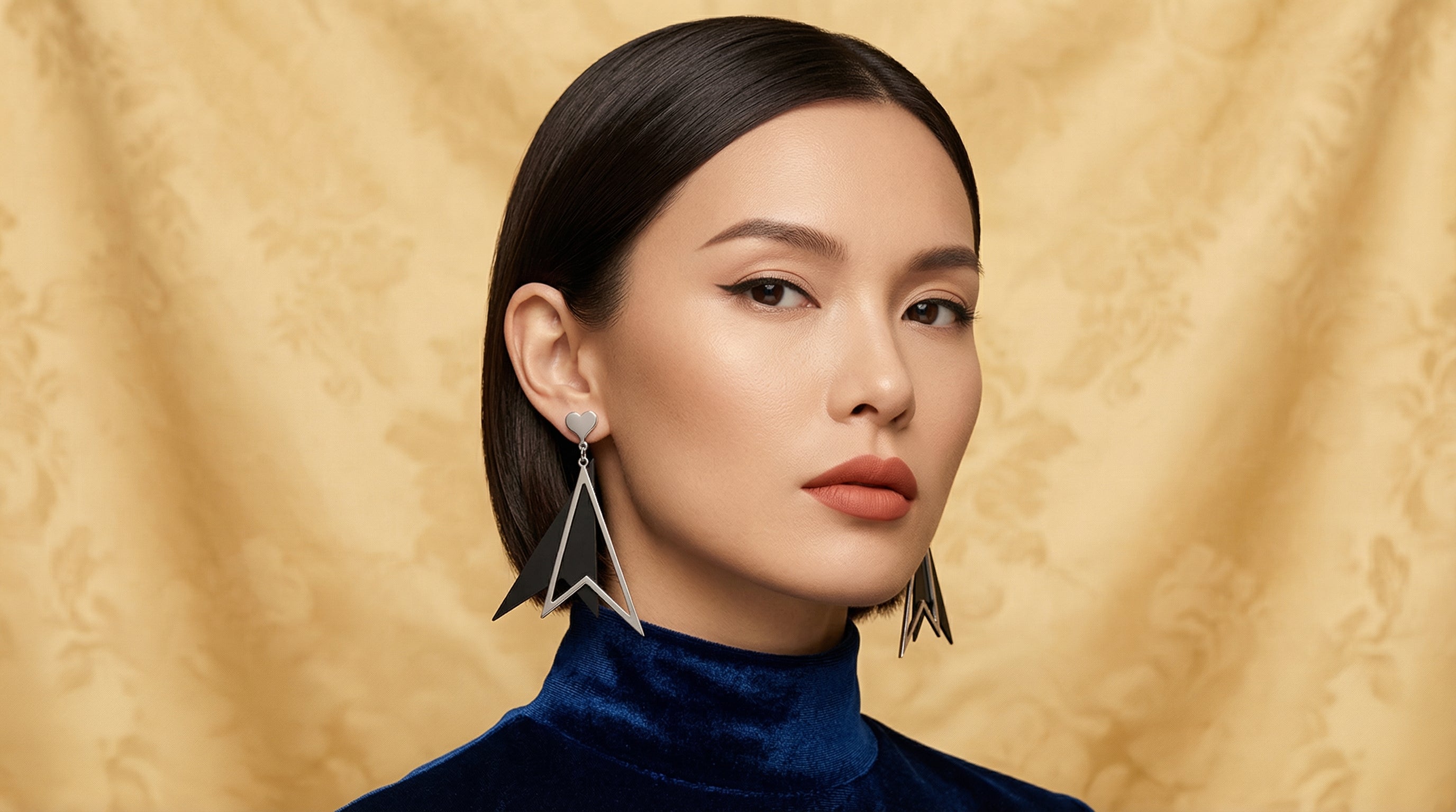 Noir Prism Geometric Earrings