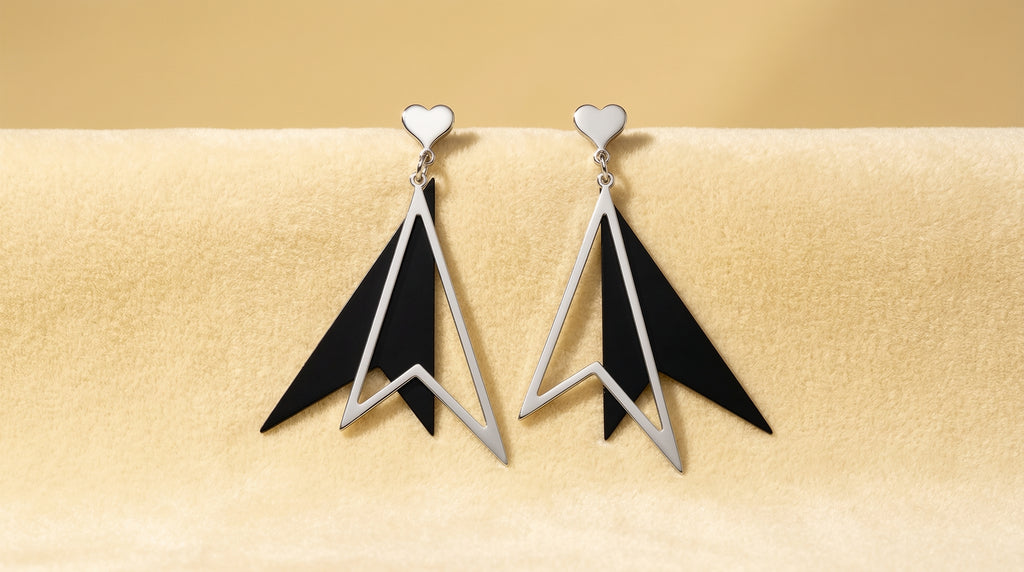Noir Prism Geometric Earrings