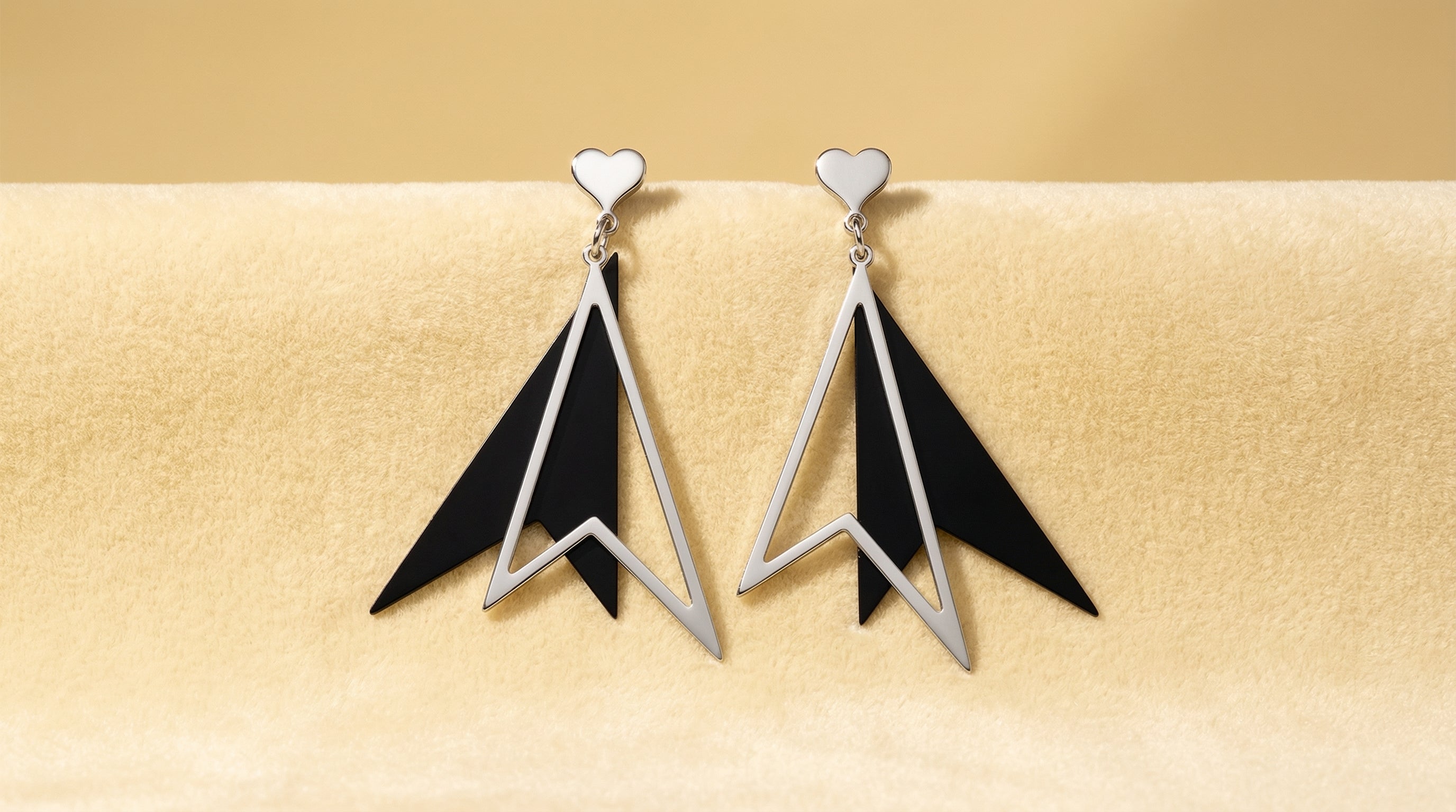 Noir Prism Geometric Earrings