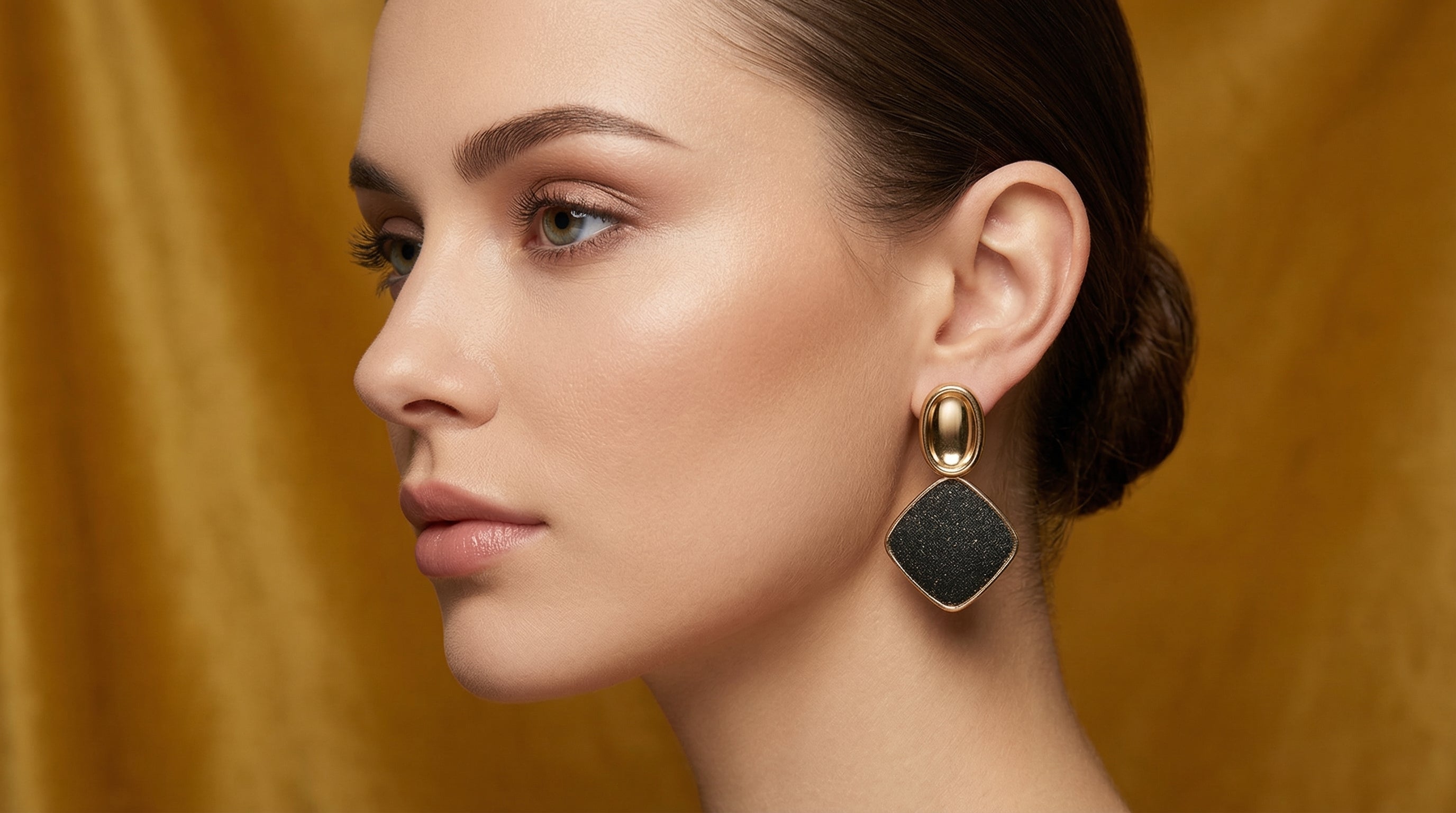 Noir Edge Geometric Earrings