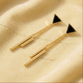 Emerald Triangle Luxe Drop Earrings