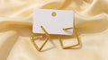 Golden Edge Square Hoops
