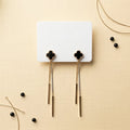 Noir Clover Luxe Drop Earrings