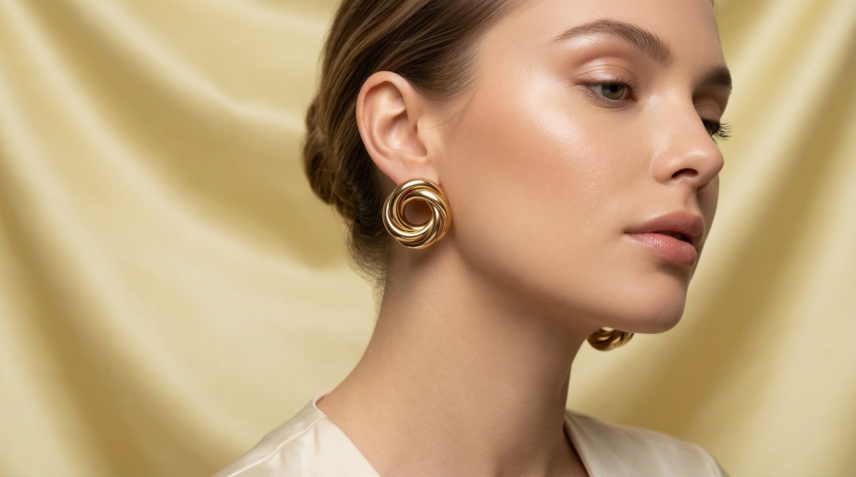 Golden Infinity Twist Studs