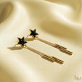 Noir Starfall Luxe Drop Earrings