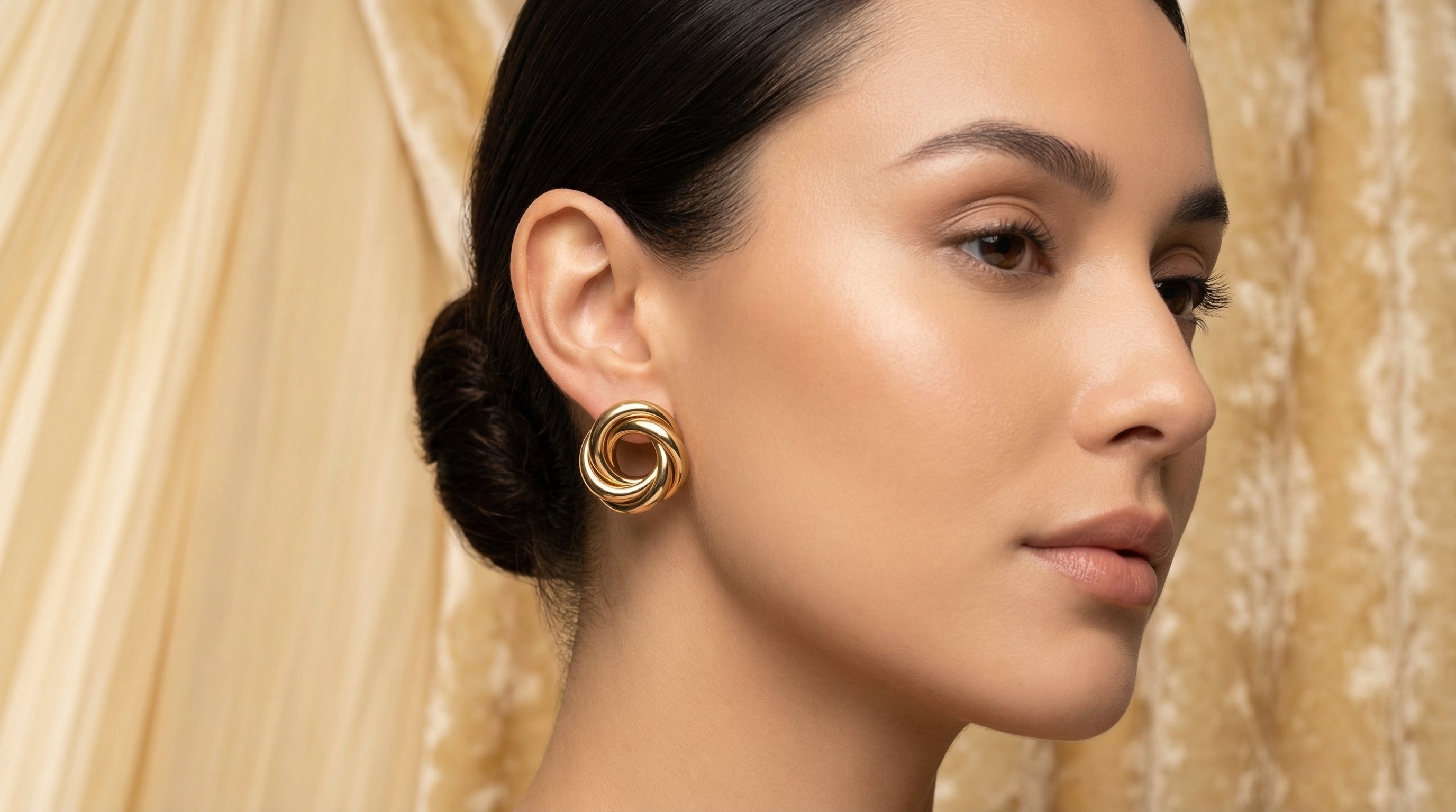 Golden Infinity Twist Studs