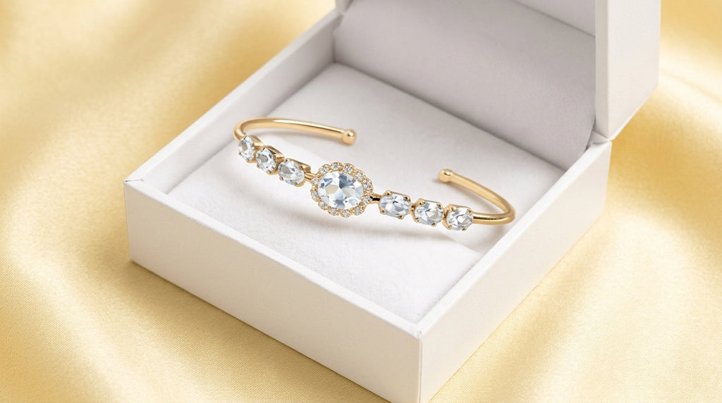 Celeste Crystal Open Cuff Bracelet